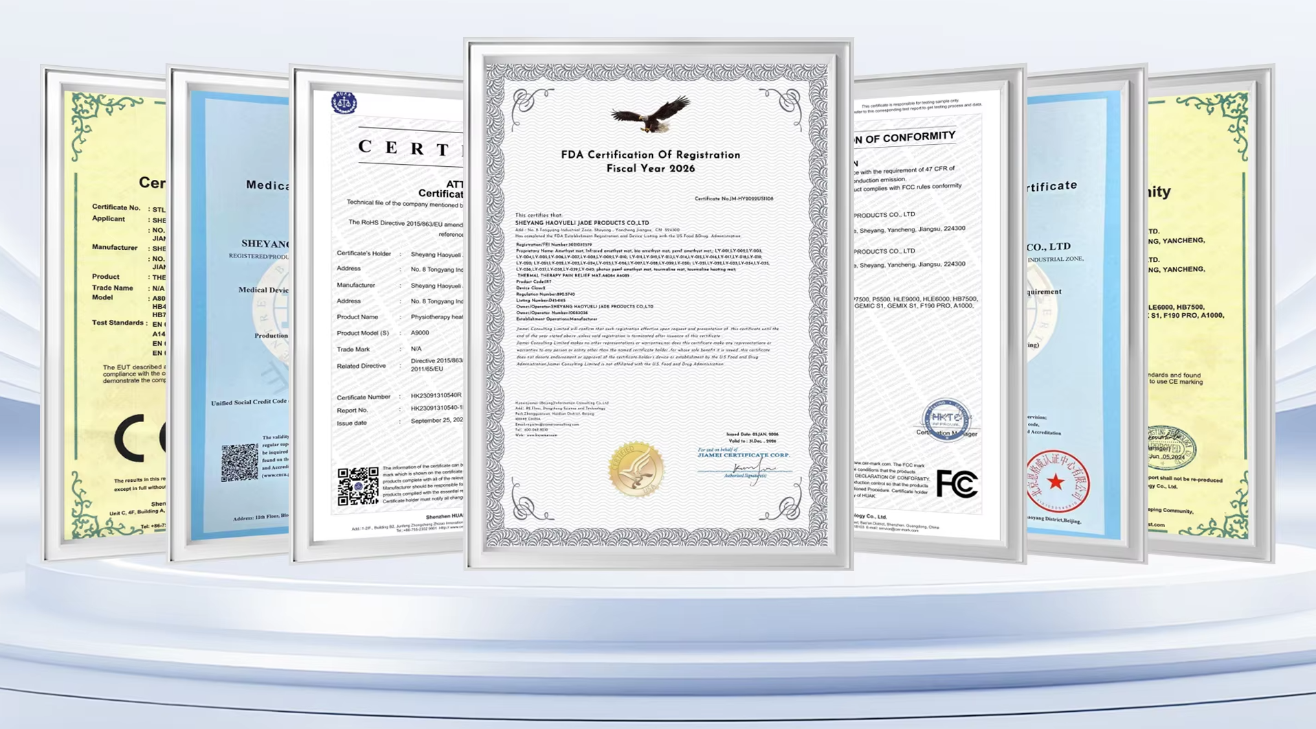 Meragen heating mat and crystal mat export certificate preview