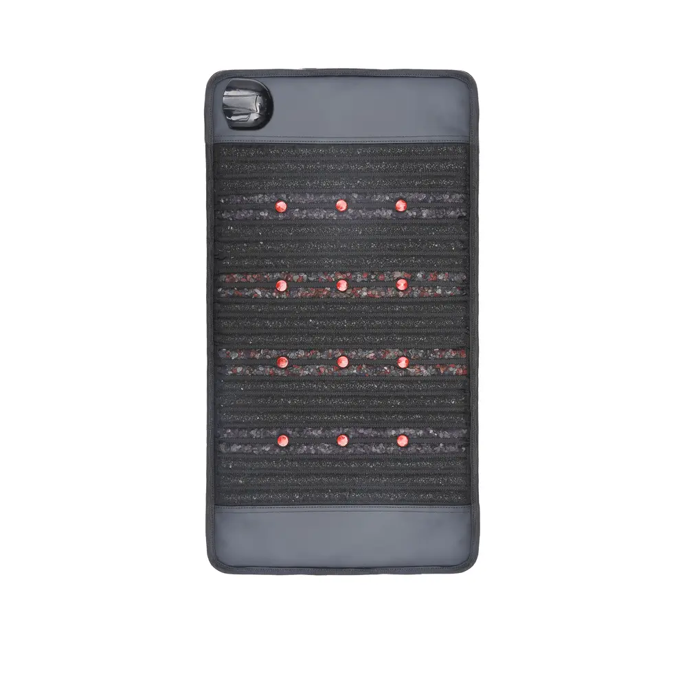E2606 Small Amethyst Seven Gem Black Tourmaline PEMF TENS Red Light Heating Pad